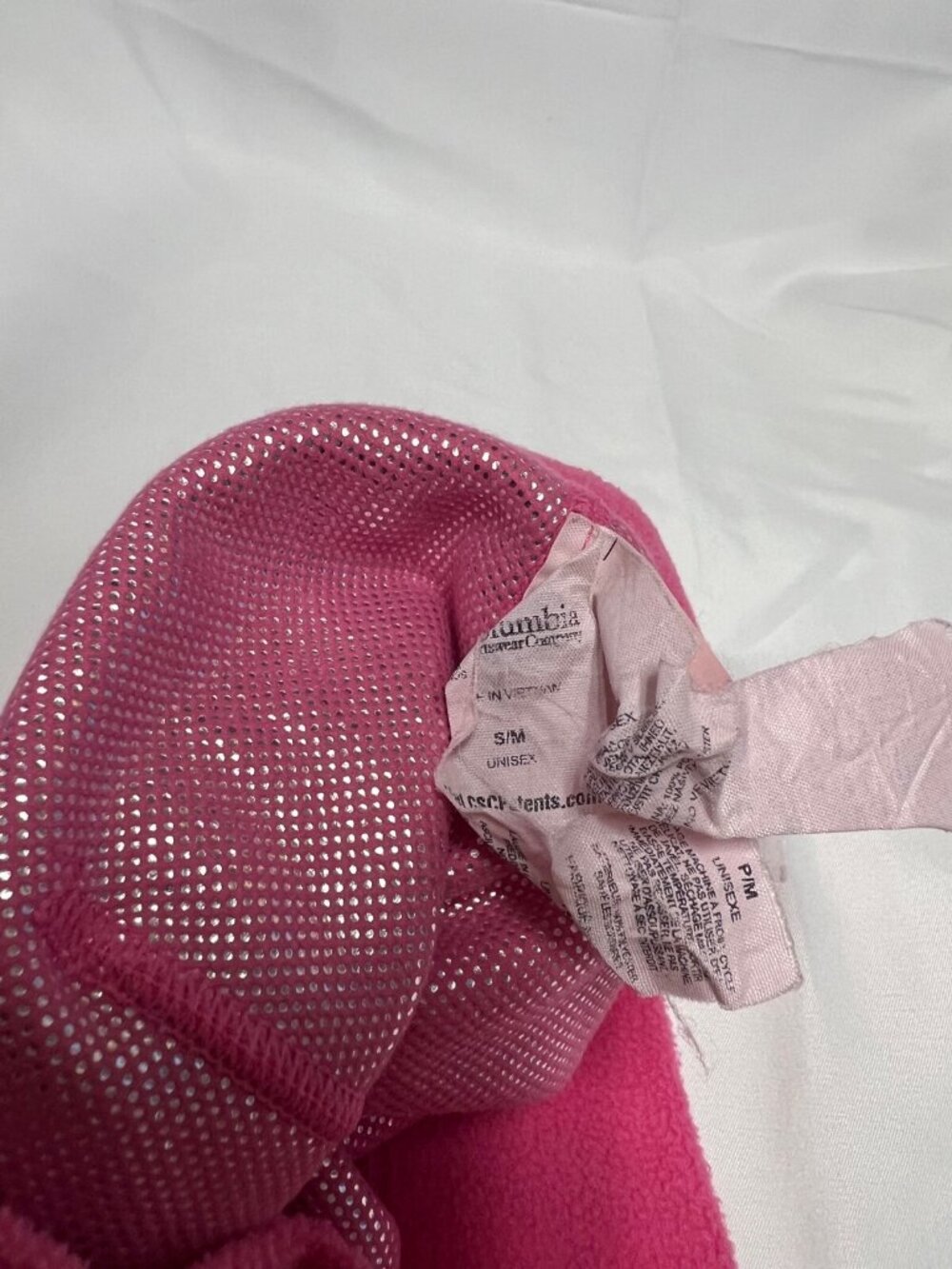 Columbia pink fleece beanie size s/m - Picture 7 of 7